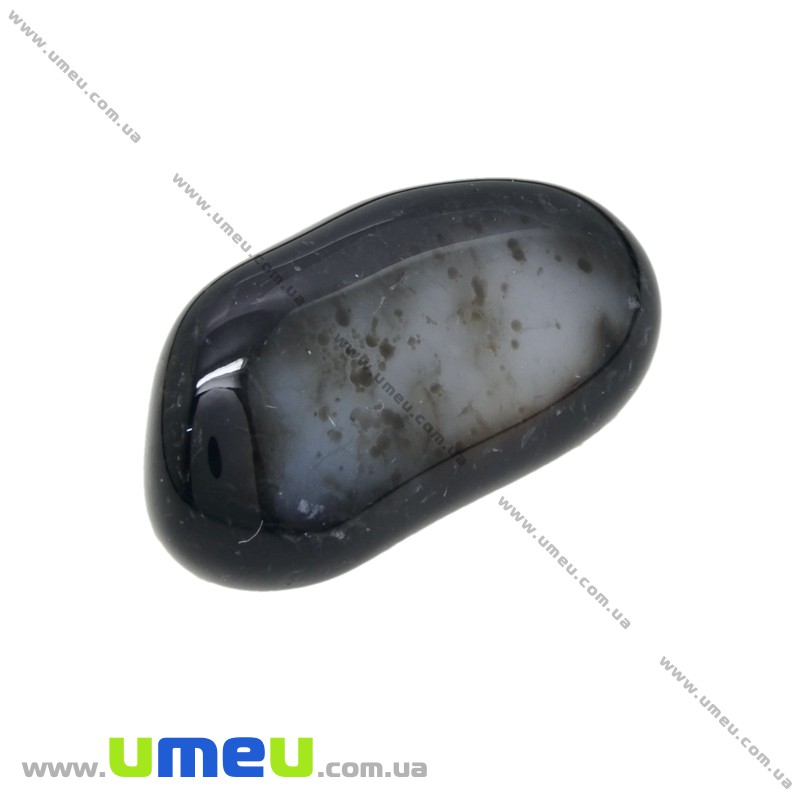 Галтовка Агат чорний, 33х16х15 мм (POD-033261)