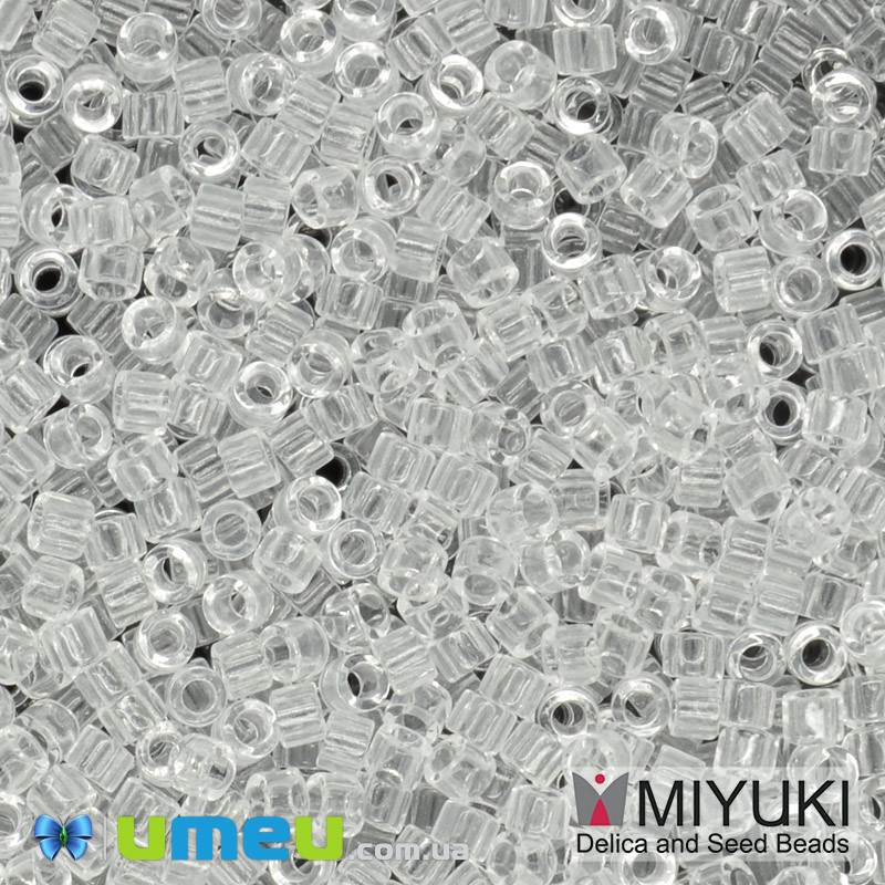 Бісер японський Miyuki Delica 11/0 DB141, Прозорий (BIS-045240)