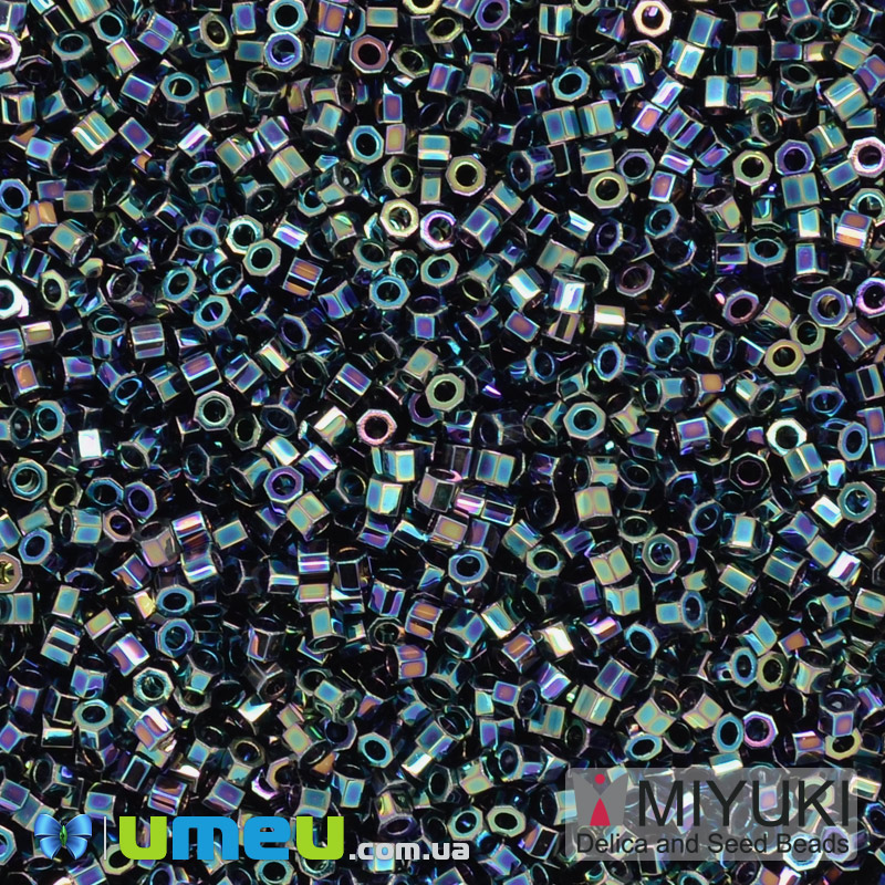 Бісер японський Miyuki Delica Cut 11/0 DBC0005, Ірис синій (BIS-040098)