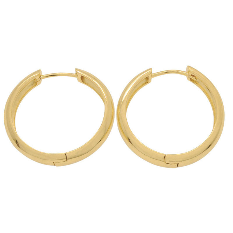 Сережки-кільця Huggie Позолота 18 kt, 30х29х5 мм (OSN-053105)