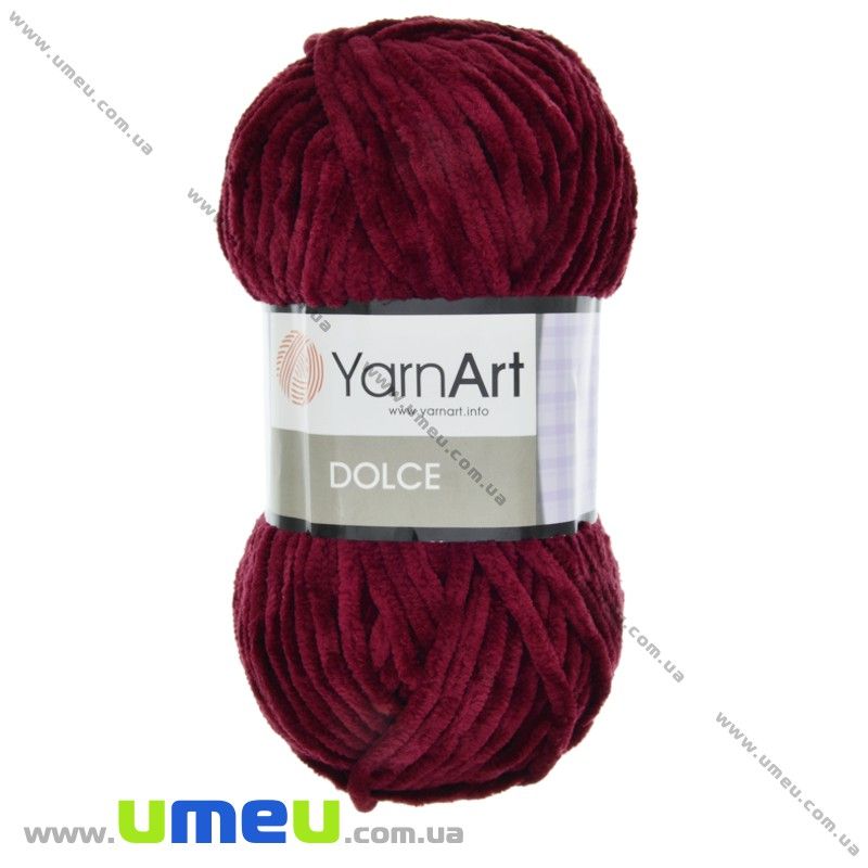 Пряжа YarnArt Dolce 100 г, 120 м, Бордовая 752 (YAR-029683)