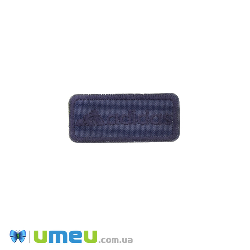 Термоаплікація Adidas, 4,5х2 см, Синя темна (APL-042449)