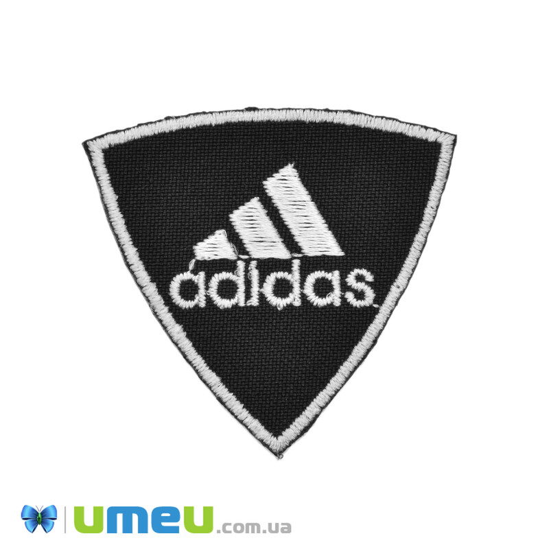 Термоаппликация Adidas, 5х5 см, Черно-белая (APL-042374)