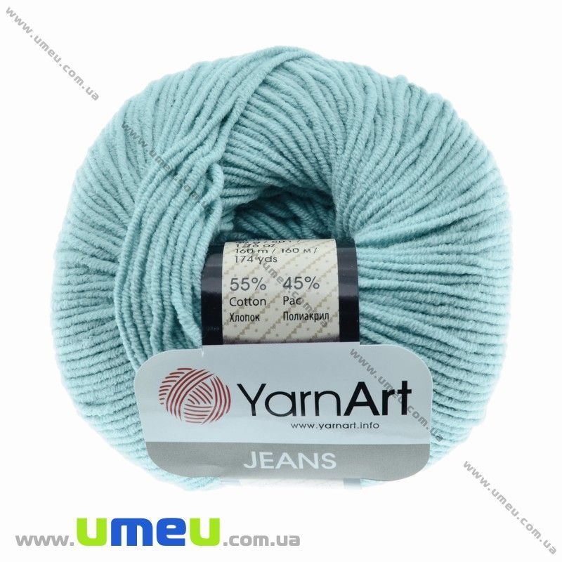 Пряжа YarnArt Jeans 50 г, 160 м, Бірюзова 81 (YAR-029715)