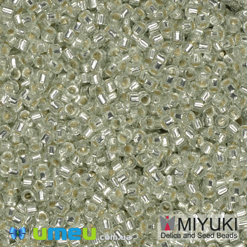 Бісер японський Miyuki Delica 11/0 DB1431, Зелений дуже блідий (BIS-039989)