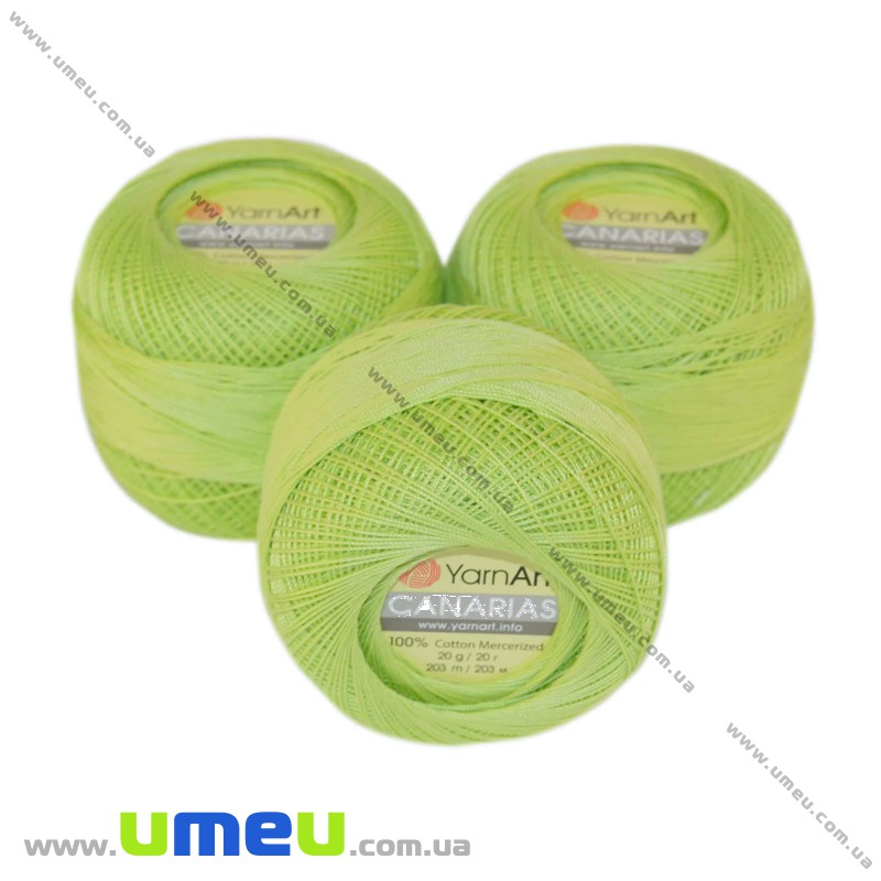 Пряжа YarnArt Canarias 20 г, 203 м, Салатовая 5352 (YAR-022933)