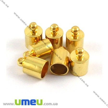 Ковпачок металевий, 10х6 мм, Золото (OBN-007236)