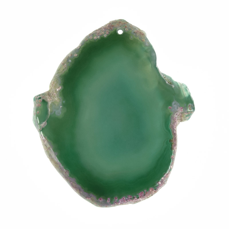 Зріз Агату, Зелений, 76х66 мм (POD-009311)