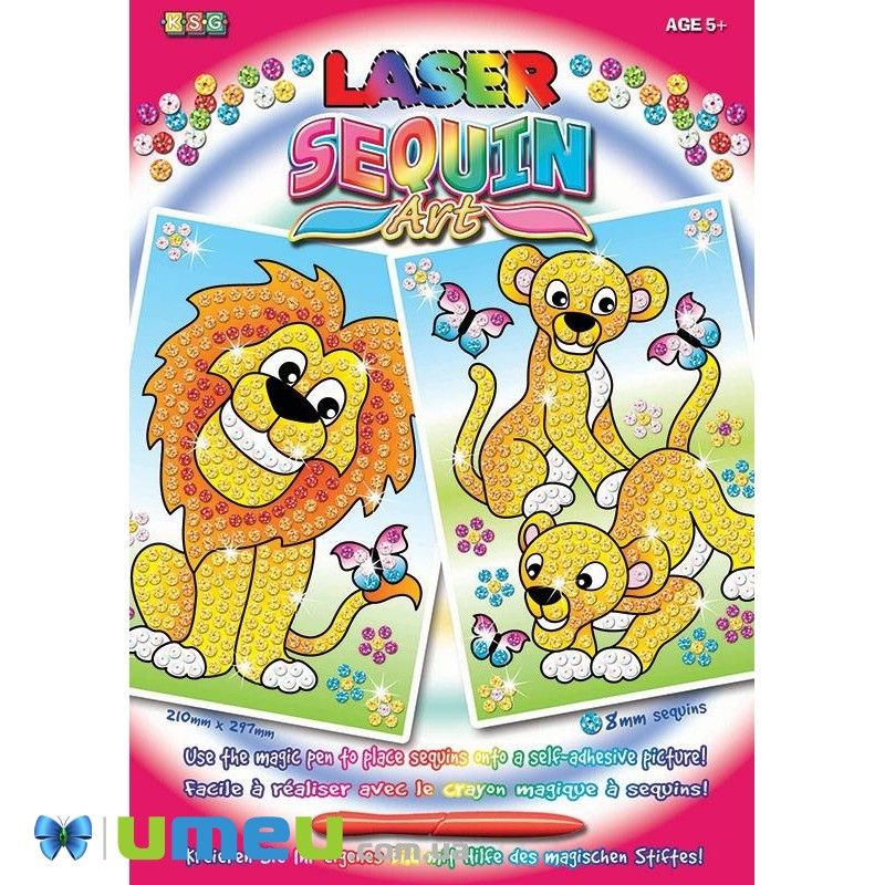Набір для творчості Sequin Art LASER Леви (DIF-043472)