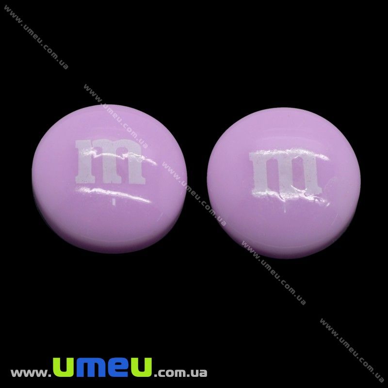 Кабошон з полімерної глини M - M's бузковий, 14 мм (KAB-011713)