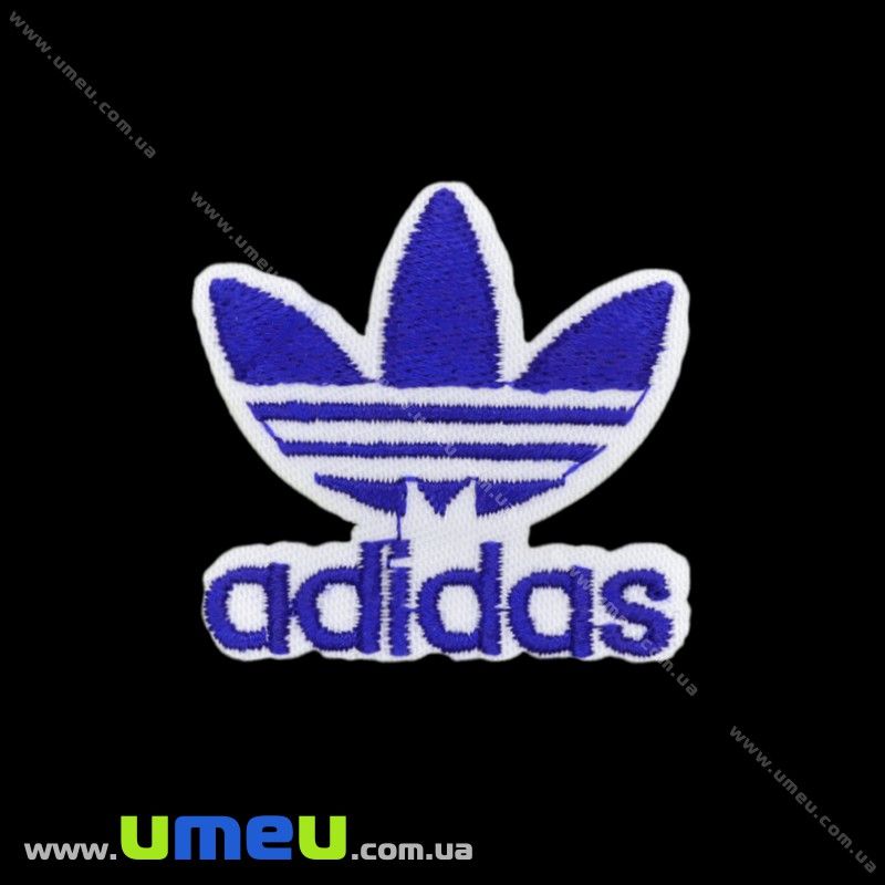 Термоаппликация Adidas, 4х4 см, Синяя (APL-016385)
