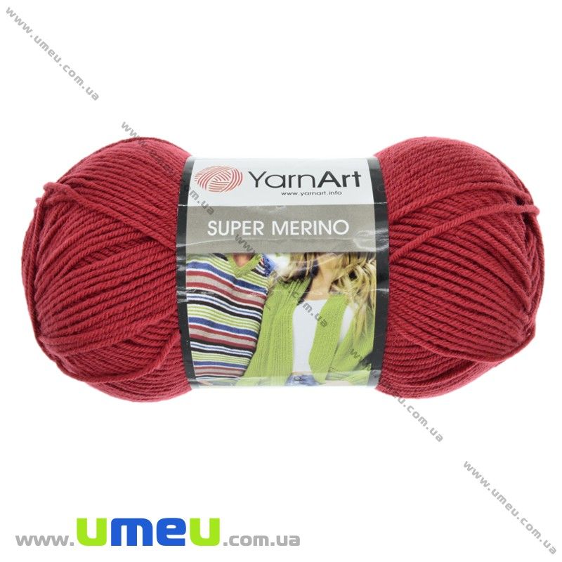 Пряжа YarnArt Super Merino 100 г, 280 м, Червона 251 (YAR-025442)
