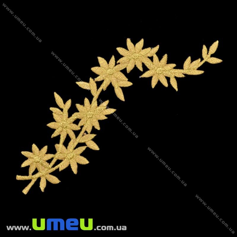 Термоаплікація, Золотиста, 16х4 см (APL-016428)