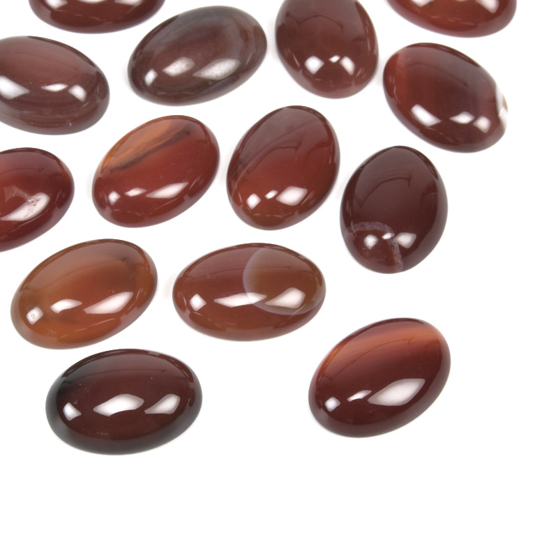 Кабошон нат. камінь Агат червоний, Овал, 18х13 мм (KAB-008060)