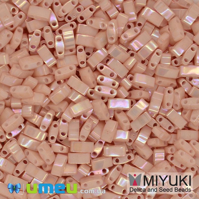 Бісер японський Miyuki HALF TILA №596, 5х2,3 мм, Персиковий (BIS-046078)