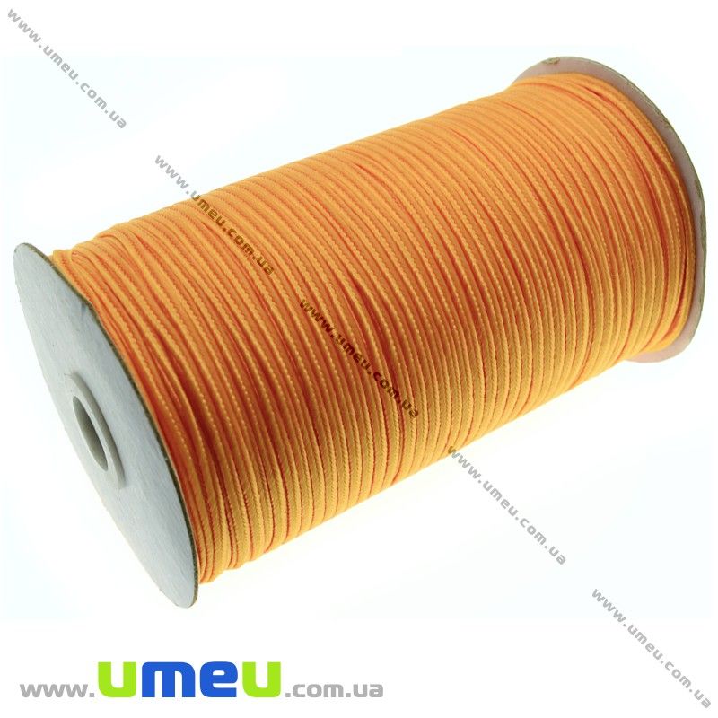 Сутажний шнур, 4 мм, Помаранчевий (LEN-011652)