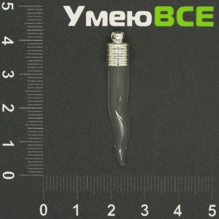 Скляна баночка, Прозора, 33х6 мм (DIF-006721)