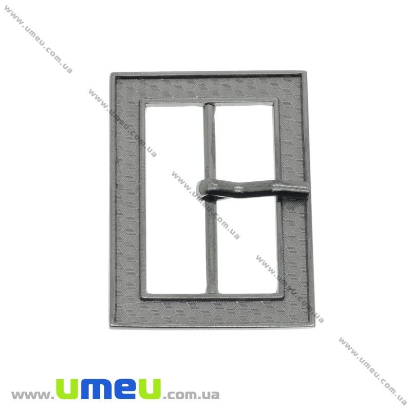Пряжка металева прямокутна, 34х25 мм, Чорна (SEW-013879)