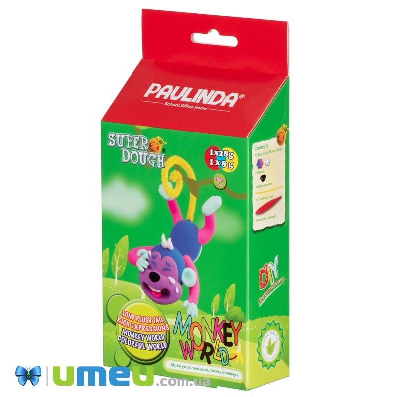 Маса для ліплення Paulinda Super Dough Monkey World мавпа (DIF-043531)