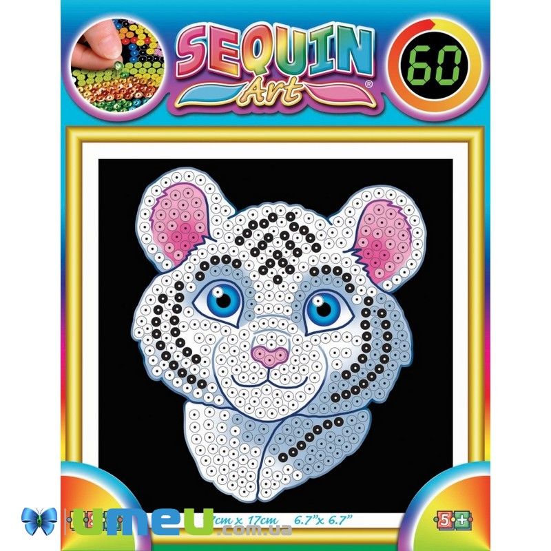 Набір для творчості Sequin Art 60 Білий тигр (DIF-043476)