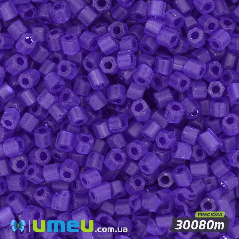 Бісер чеський Рубка 10/0, №30080m, Синій прозорий матовий (BIS-024275)