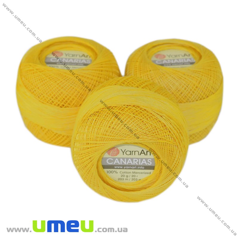 Пряжа YarnArt Canarias 20 г, 203 м, Жовта 6347 (YAR-022925)