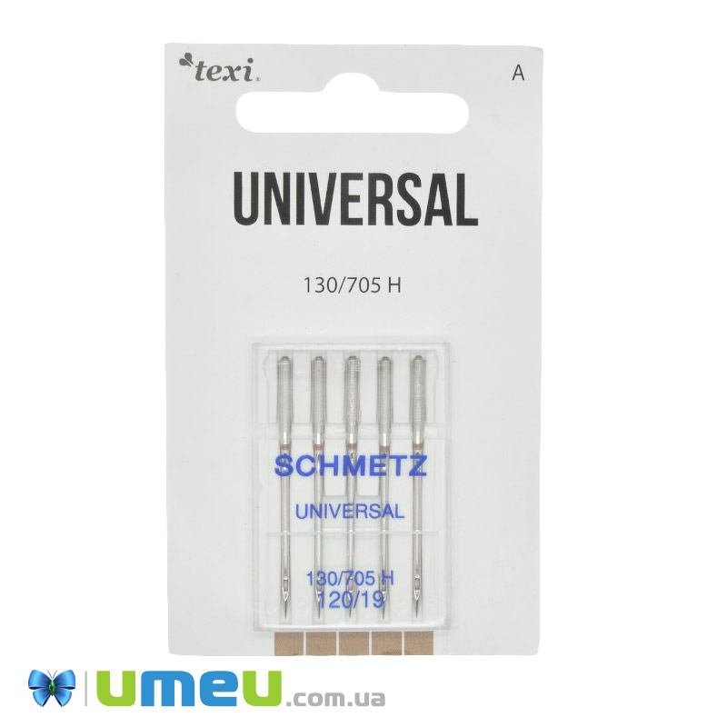 Голки SCHMETZ UNIVERSAL №120/19 для побутових швейних машин, 5 шт (SEW-043706)