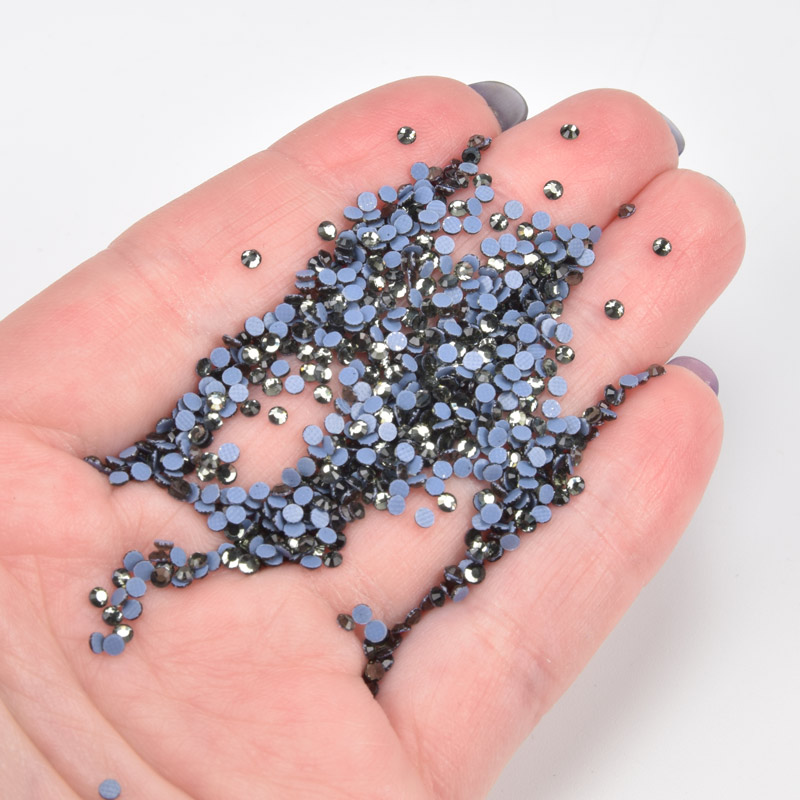 Стрази плоскі гарячої фіксації SS6 (2,0 мм), Сірі (STR-061558)