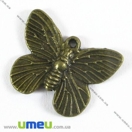 Підвіска метал. Метелик, 18х15 мм, Антична бронза (POD-003352)
