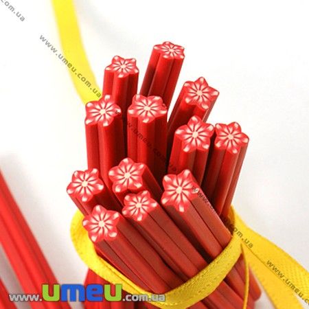 Паличка FIMO Квітка червоний, 50 мм (DIF-003560)