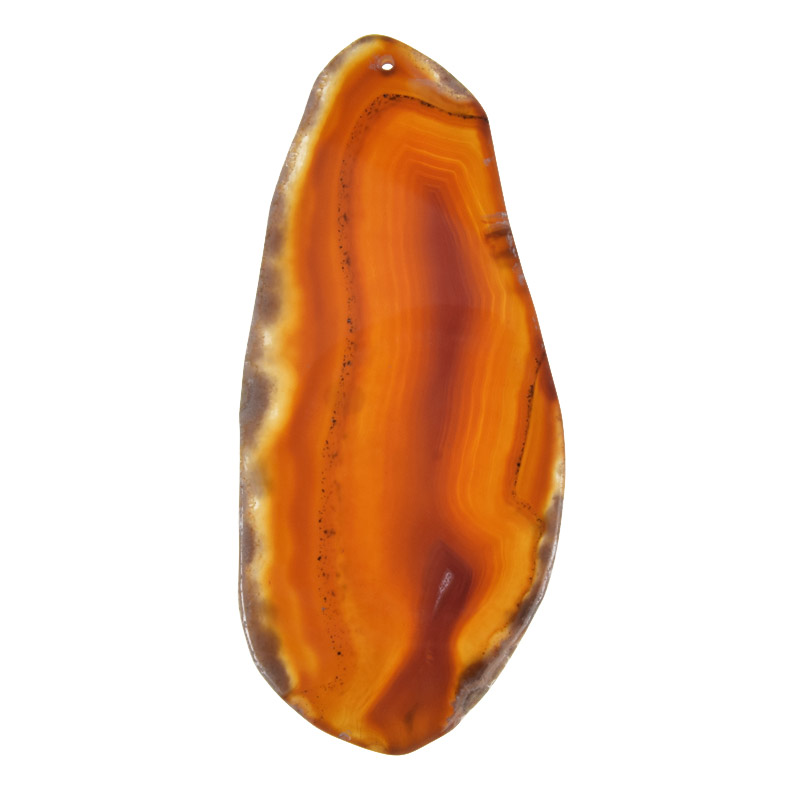 Зріз Агата, Червоно-коричневий, 101х47 мм (POD-011996)