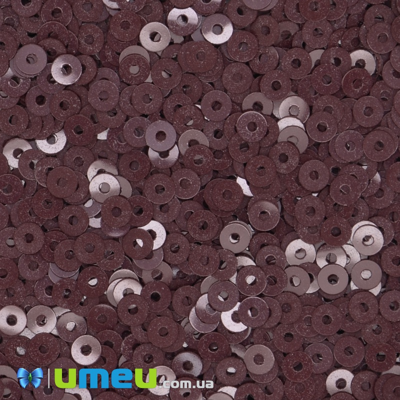 Пайетки Италия круглые плоские, 4 мм, Бордовые №4504 Bordeaux Opaline (PAI-039944)