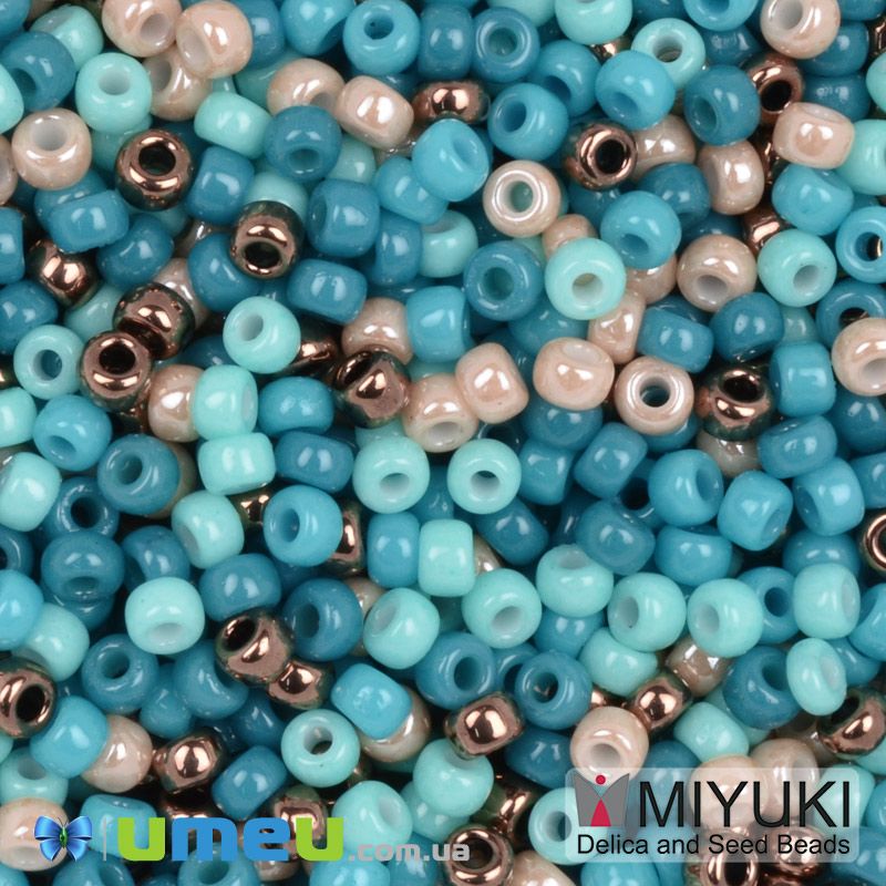 Бісер японський Miyuki круглий RR 8/0 №mix31, Бірюзовий (BIS-049831)