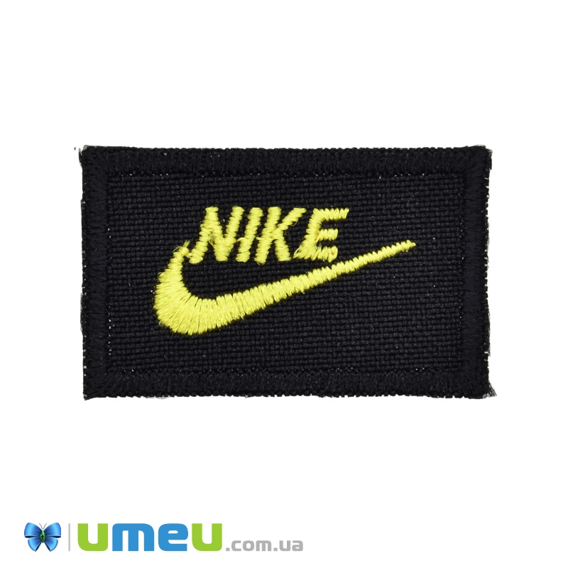 Термоаппликация Nike, 4х2,5 см, Желтая (APL-038196)