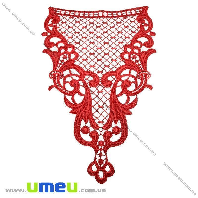 Мереживна вставка, 34х21 см, Червона (LEN-024995)