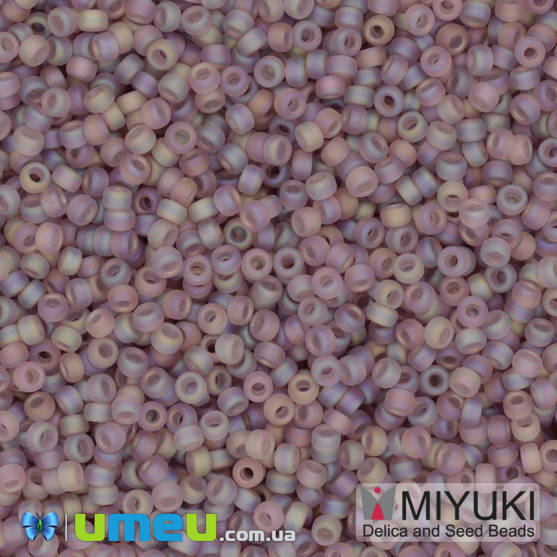 Бісер японський Miyuki круглий RR 15/0 №142FR, Аметистовий матовий райдужний (BIS-039873)