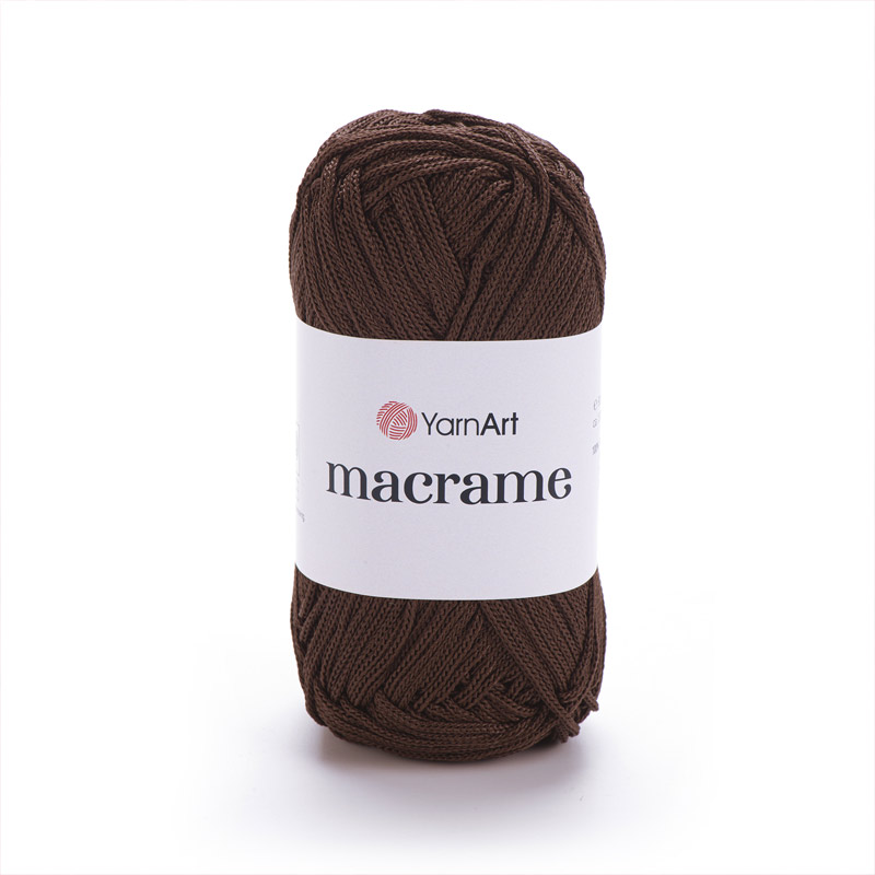 Шнур Macrame YarnArt 90 г, 130 м, Коричневый темный 157 (YAR-063067)