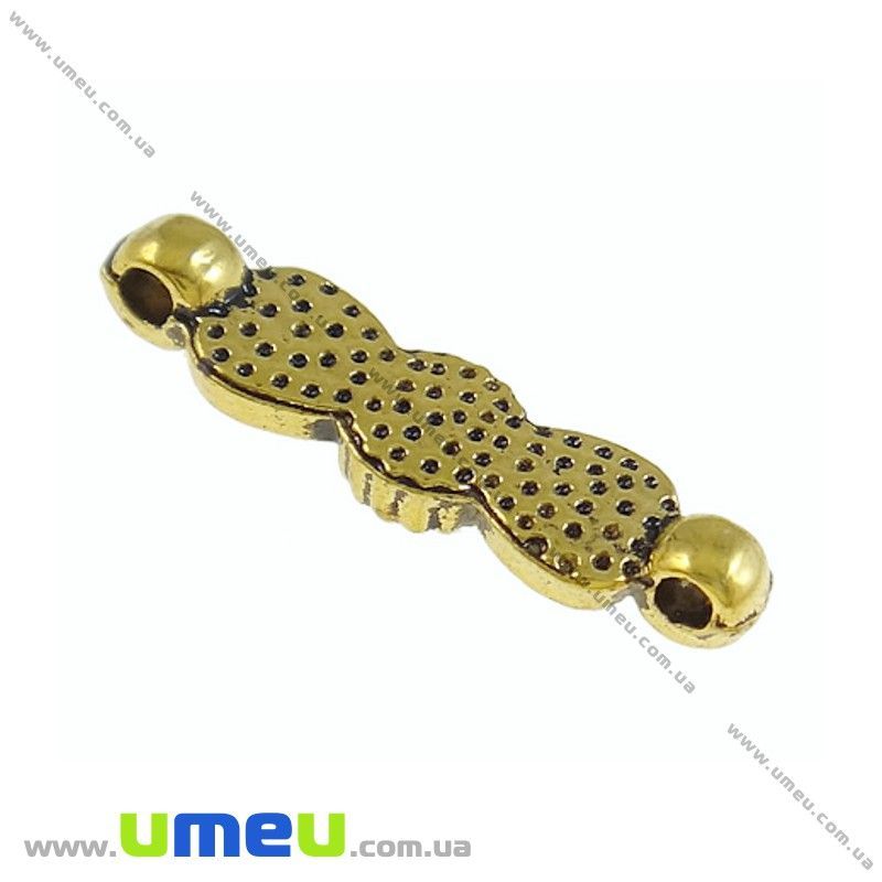 Конектор металевий, 21х6 мм, Античне золото (KON-020277)