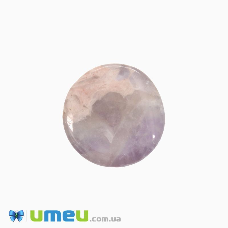 Кабошон нат. камінь Аметист УЦІНКА, Круглий, 16 мм (KAB-042038)