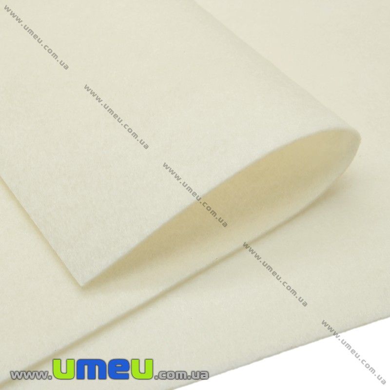 Фетр м'який 1,3 мм, 30х30 см, Молочний (FLT-019516)