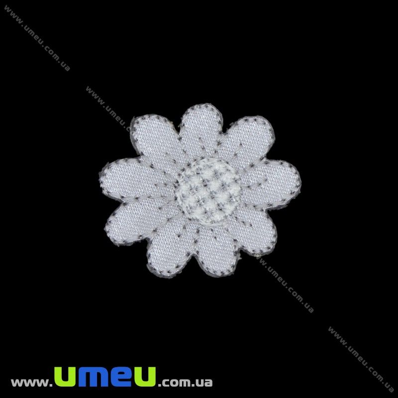 Термоаппликация Цветочек, 3,5х3 см, Серая (APL-016410)