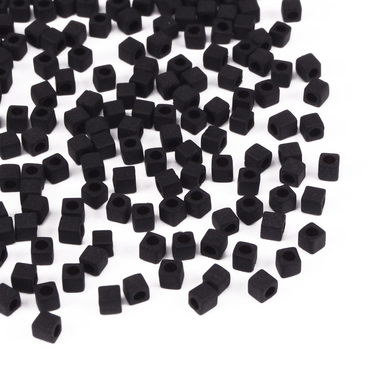 Бісер японський Miyuki Cubes SB18-401F, 1,8 мм, Чорний матовий (BIS-055959)