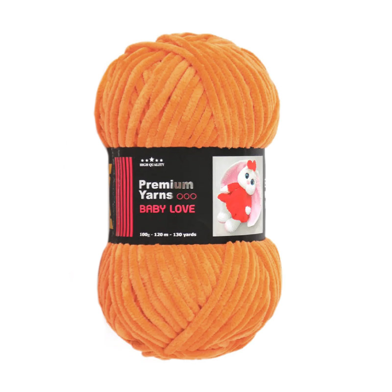 Пряжа Premium Yarn Baby Love 100 г, 120 м, Помаранчева 316 (YAR-056003)