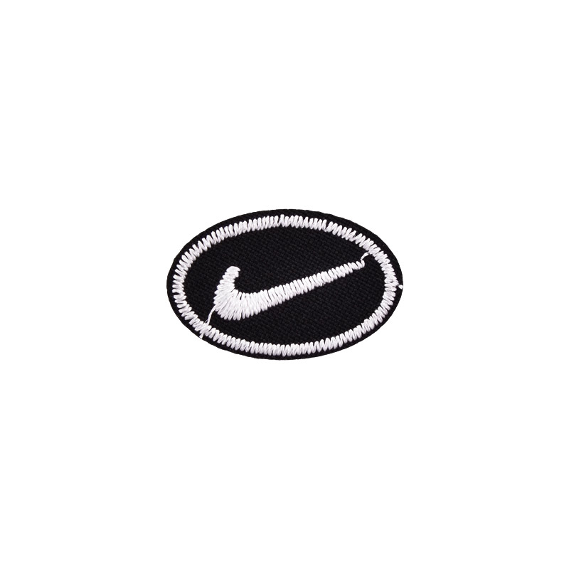 Термоаплікація Nike, 3х2 см, Чорно-біла (APL-053389)