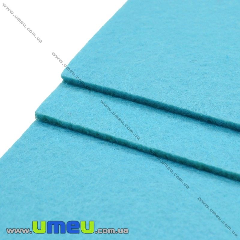 Фетр 2 мм, 10х15 см, 228 Блакитний (FLT-027378)