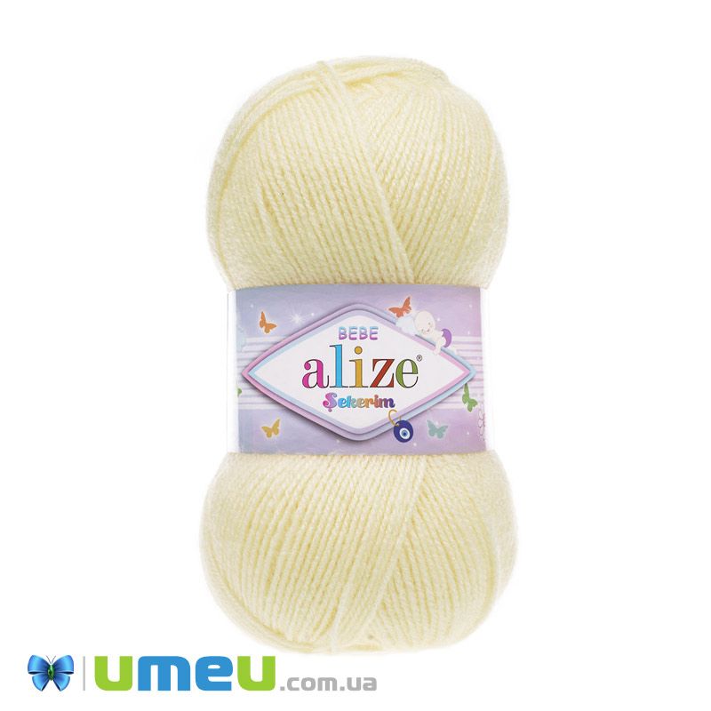 Пряжа Alize Sekerim Bebe 100 г, 320 м, Кремовая 01 (YAR-047721)