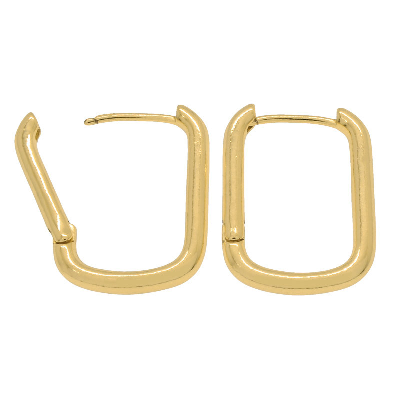 Сережки Huggie Позолота 18 kt, 22х16х2,5 мм (OSN-053111)