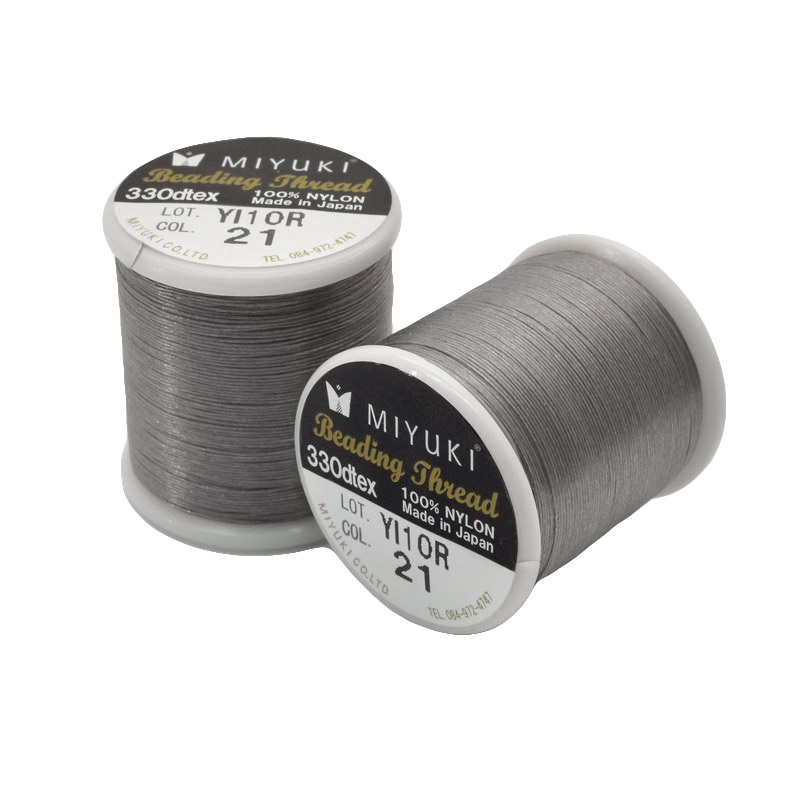 Нитка для бісеру Miyuki 21, Сіра, 50 м (MUL-045297)