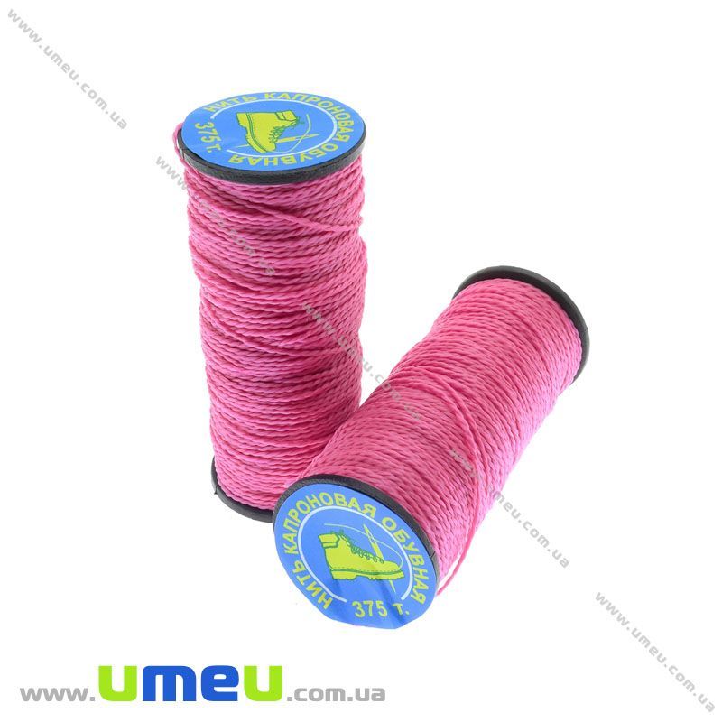Нить капроновая (обувная) 375 т, Малиновая, 20 м (MUL-013966)