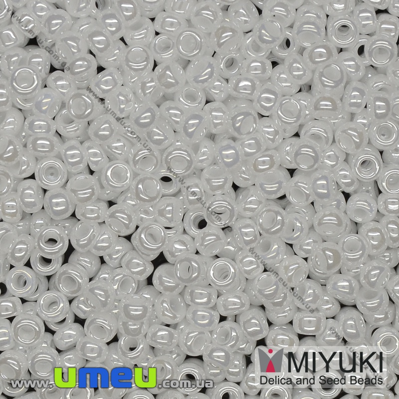 Бісер японський Miyuki круглий RR 11/0 №420, Білий (BIS-036681)